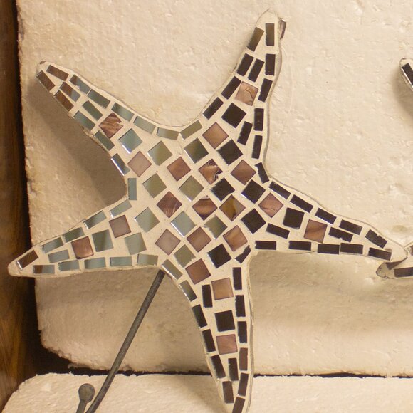 Star Mosaic Wall Hooks Pair - Picture 2 of 7